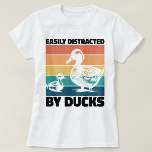 T-shirt Facilement Distrait Par Canards Amour Cool De L'Ag