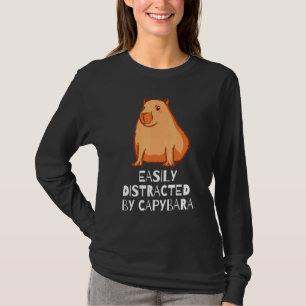 T-shirt Facilement Distrait Par Capybara Rodent Wildlife A