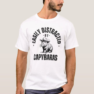 T-shirt Facilement distrait par Capybaras