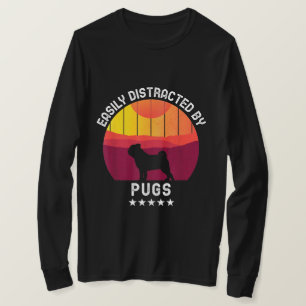 T-shirt Facilement Distrait Par Carlins Rétro AMOUREUX D