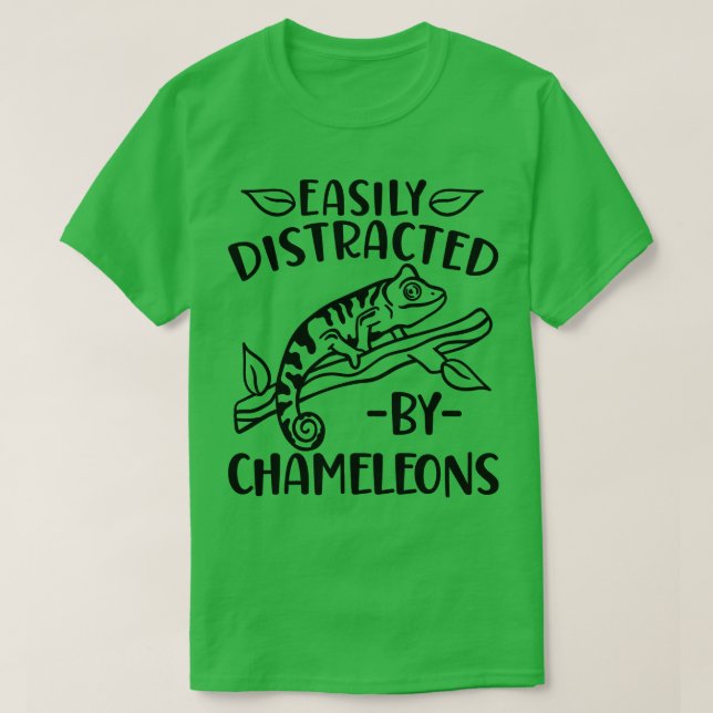 T-shirt Facilement Distrait Par Chameleons Chameleon 1 (Design devant)