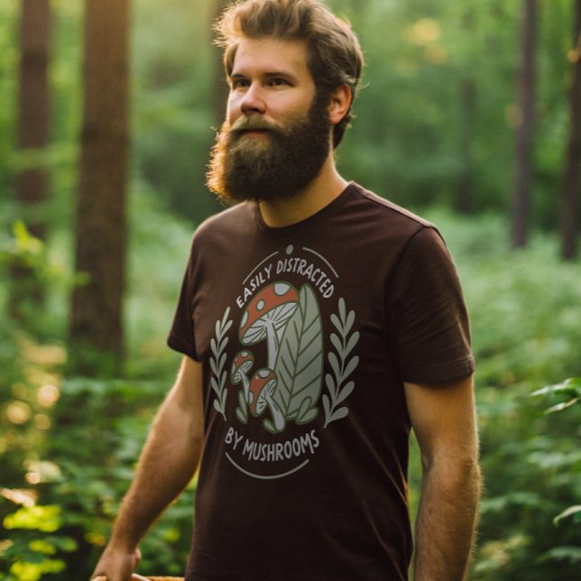 T-shirt Facilement distrait par champignons champignons Fa (Créateur téléchargé)