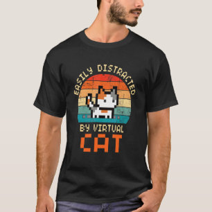 T-shirt Facilement Distrait Par CHAT Chat Virtuel de Jou