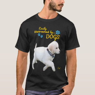 T-shirt Facilement Distrait Par Chiens Amusants Gentils -