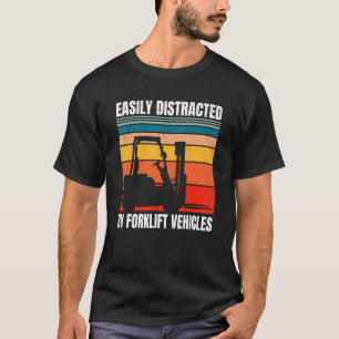 T-shirt Facilement Distrait Par Conducteur De Chariots Élé