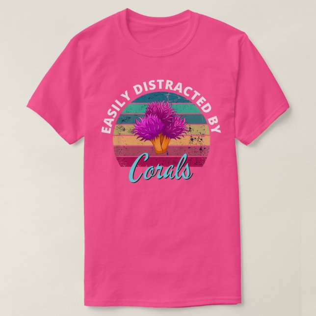 T-shirt Facilement Distrait Par Corals Salt Water Aquarium (Design devant)