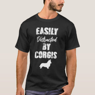T-shirt Facilement Distrait Par Corgis Womens Mens