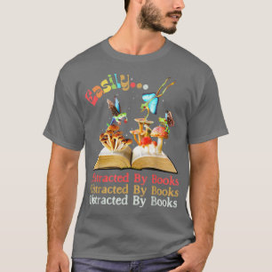T-shirt Facilement distrait par des livres de grenouille d