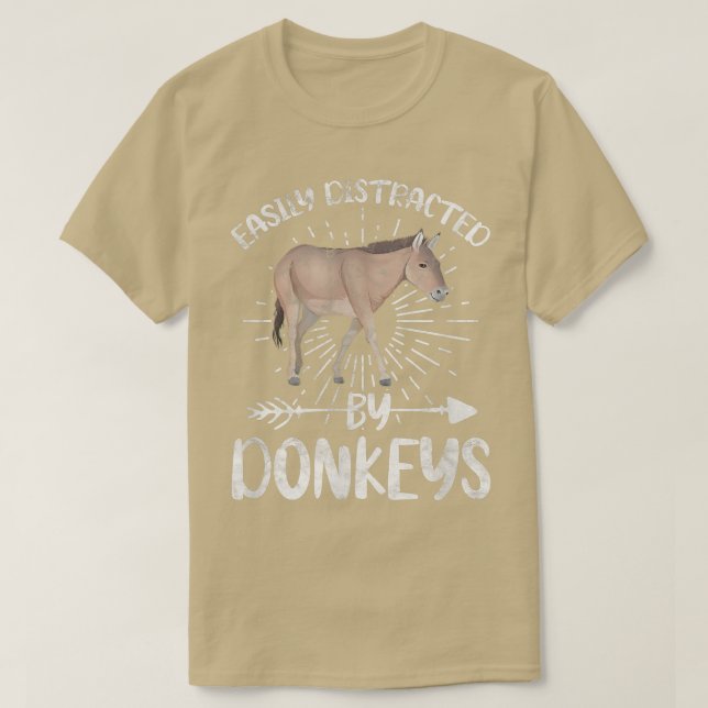 T-shirt Facilement Distrait Par Donkeys Propriétaire De Do (Design devant)
