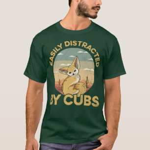 T-shirt Facilement Distrait Par Fennec Foes Citation Pour