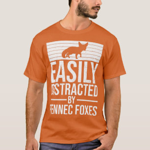 T-shirt Facilement Distrait Par Fennec Foes Citation Pour 