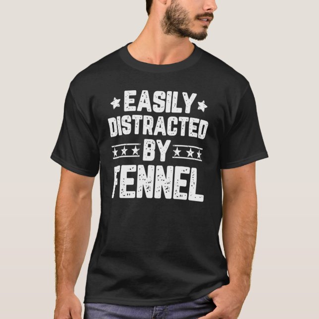 T-shirt Facilement Distrait Par Fennel Vegetarian Vegetabl (Devant)