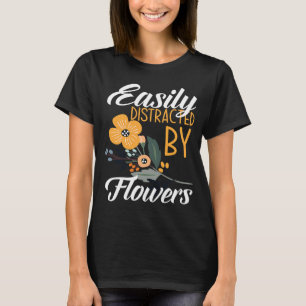 T-shirt Facilement Distrait Par Fleurs Flore Design Flor