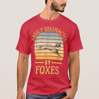 T-shirt Facilement Distrait Par FoesFunny Retro Vintage Po