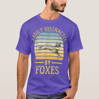 T-shirt Facilement Distrait Par FoesFunny Retro Vintage Po