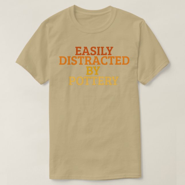 T-shirt Facilement distrait par gradient de poterie Couche (Design devant)