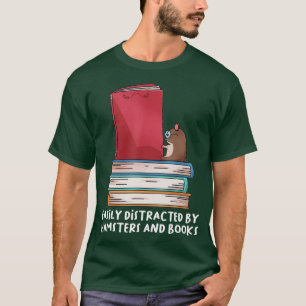 T-shirt Facilement distrait par Hamsters et livres - amour