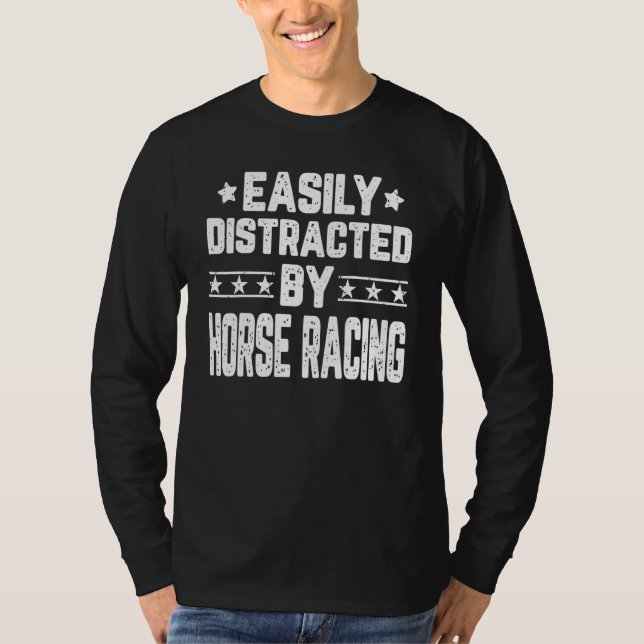 T-shirt Facilement Distrait Par Horse Racing Horse Racer 1 (Devant)