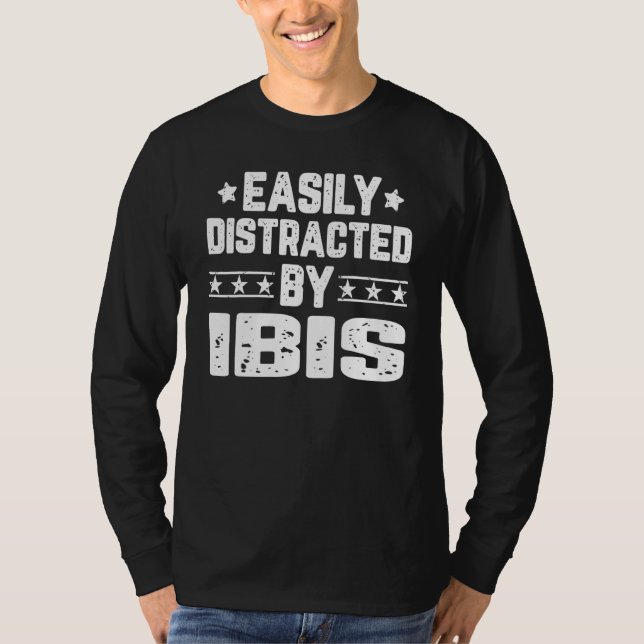 T-shirt Facilement Distrait Par Ibis Bird Ibis (Devant)