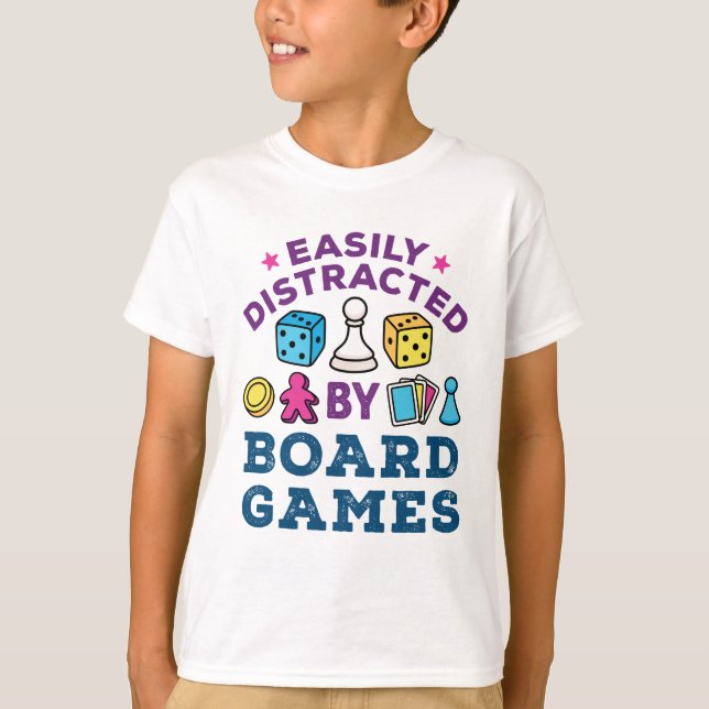 T-shirt Facilement distrait par jeu de société (Devant)