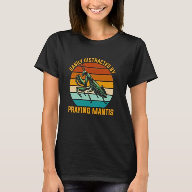 T-shirt Facilement Distrait Par La Capture De Mantes Relig (Devant)