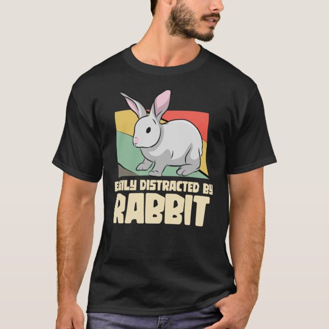 T-shirt Facilement distrait par lapin - Rabbit Classic T-S (Devant)