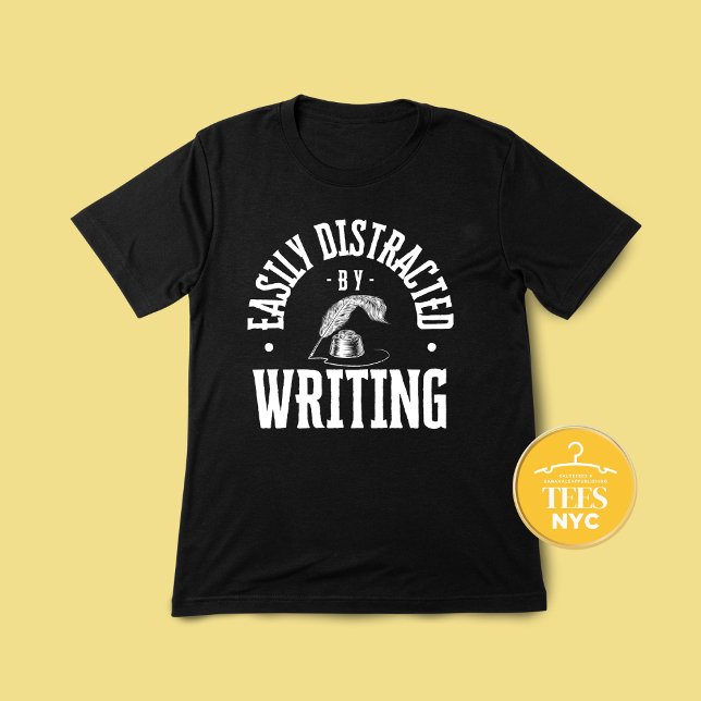T-shirt Facilement Distrait Par L'Auteur Écrit (Créateur téléchargé)