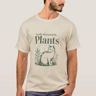 T-shirt Facilement distrait par le graphique botanique Pla