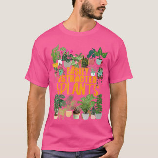T-shirt Facilement Distrait Par Le Jardinage Plante