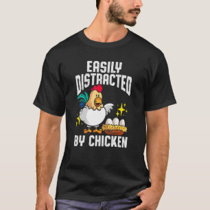T-shirt Facilement Distrait Par Le Poulet De Bétail Volail