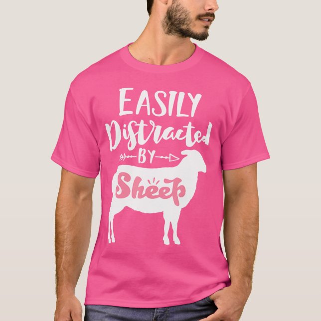 T-shirt Facilement Distrait Par Le Propriétaire Du Mouton  (Devant)