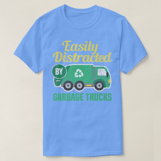 T-shirt Facilement Distrait Par Le Recyclage Des Chariots3 (Design devant)