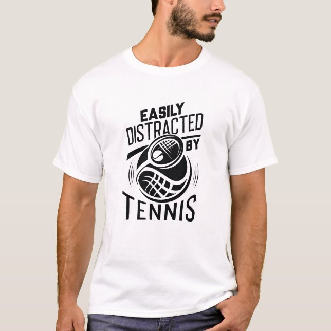 T-shirt Facilement Distrait Par Le Tennis (Devant)
