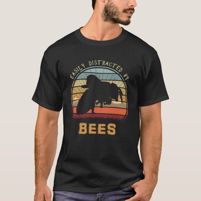 T-shirt Facilement Distrait Par Les Abeilles Cool Sunset N (Devant)