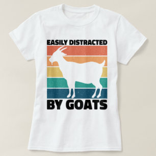 T-shirt Facilement Distrait Par Les Amateurs De Chèvres Ka