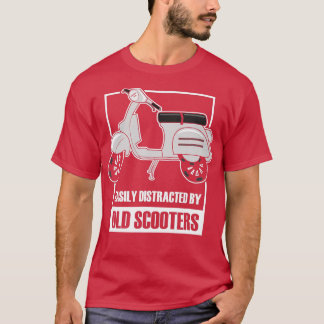 T-shirt Facilement Distrait Par Les Anciens Scooters Scoot