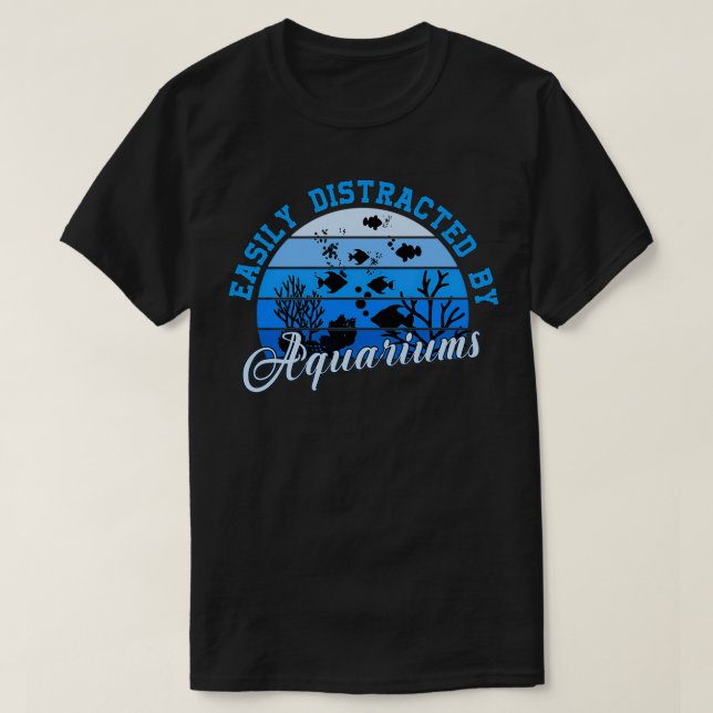 T-shirt Facilement Distrait Par Les Aquariums 16 (Design devant)
