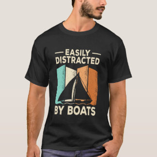 T-shirt Facilement distrait par les bateaux Croisière capi
