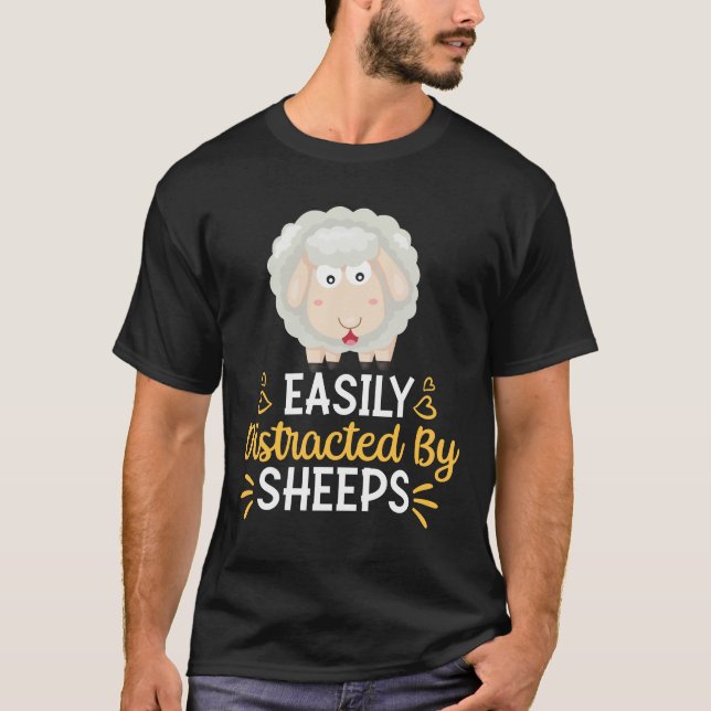 T-shirt Facilement Distrait Par Les Bergers (Devant)