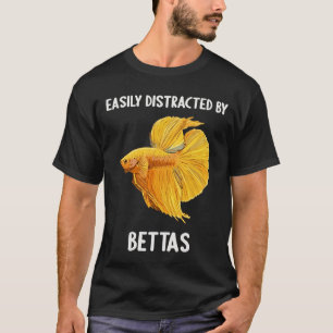 T-shirt Facilement Distrait Par Les Bettas - Siamois Jaune
