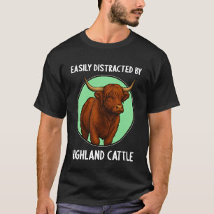 T-shirt Facilement Distrait par les Bovins des Highlands V