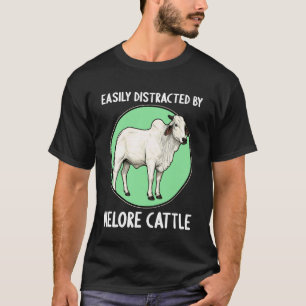 T-shirt Facilement distrait par les bovins Nelore Vache Ne