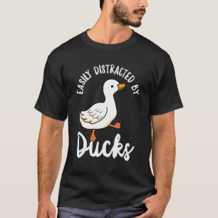 T-shirt Facilement Distrait Par Les Canards Mignons Marche