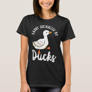 T-shirt Facilement Distrait Par Les Canards Mignons Marche
