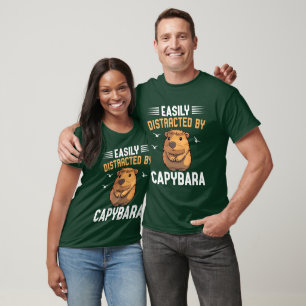 T-shirt Facilement distrait par les capybaras, capybara mi
