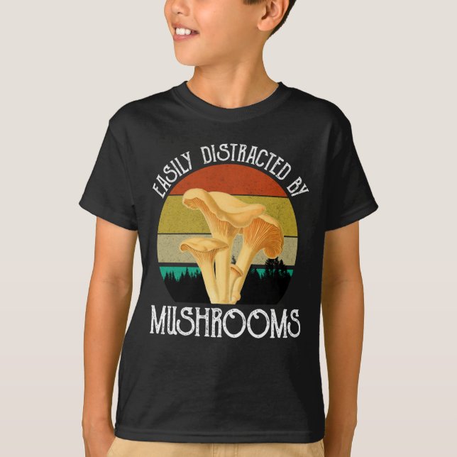 T-shirt Facilement Distrait Par Les Champignons (Chanterel (Devant)