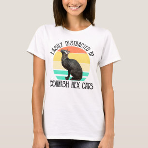 T-shirt Facilement Distrait Par Les Chats Cornish Rex