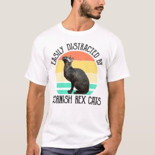 T-shirt Facilement Distrait Par Les Chats Cornish Rex