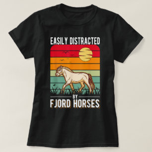 T-shirt Facilement distrait par les chevaux de Fjord