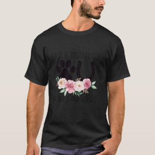 T-shirt Facilement Distrait Par Les Chiens Et Les Chevaux